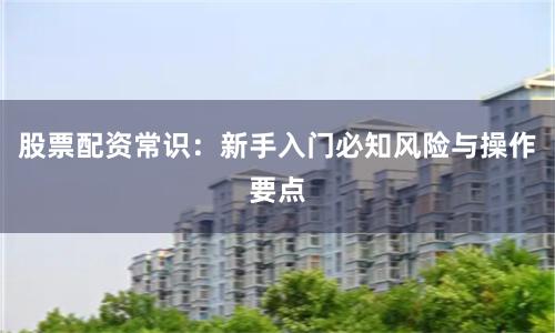 股票配资常识：新手入门必知风险与操作要点